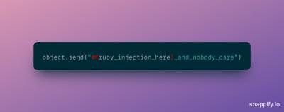 An example of the Ruby code injection opens a security breach for hackers.