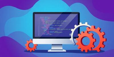 Illustration of optimized code on a computer screen.